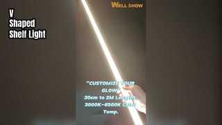 Luz de prateleira em forma de V