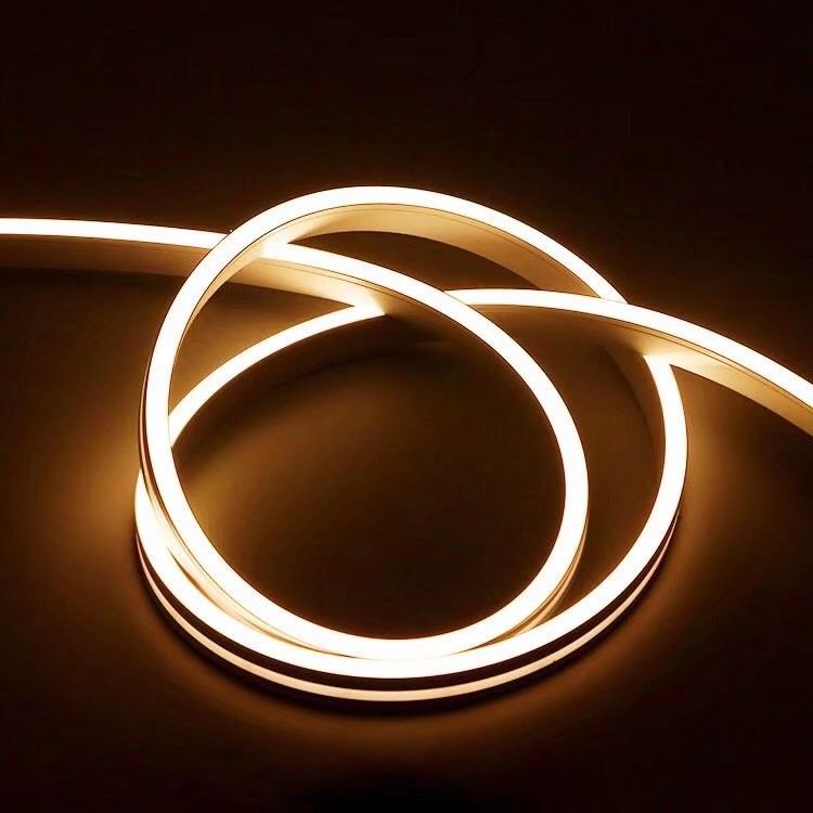 C.C. branca fria morna de néon flexível impermeável 12 da luz de tira IP67 do diodo emissor de luz do silicone/24V para a decoração interna exterior