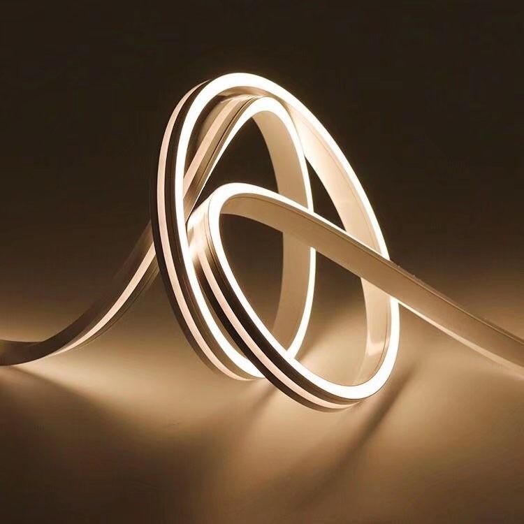 C.C. branca fria morna de néon flexível impermeável 12 da luz de tira IP67 do diodo emissor de luz do silicone/24V para a decoração interna exterior
