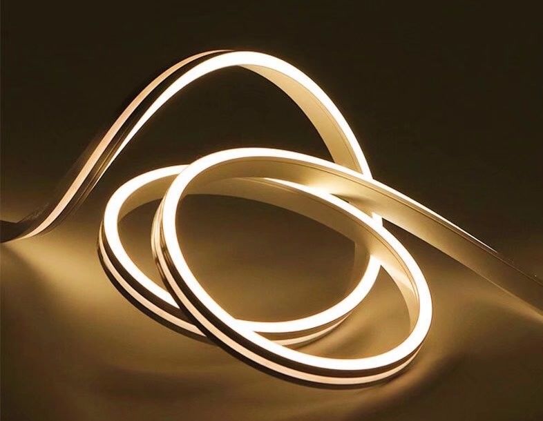 C.C. branca fria morna de néon flexível impermeável 12 da luz de tira IP67 do diodo emissor de luz do silicone/24V para a decoração interna exterior
