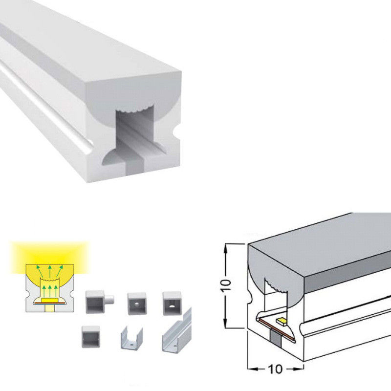 os ímãs conduzidos dos grampos das luzes de néon 24V do flexibel instalam o néon linear das luzes da tira 3000K conduzido