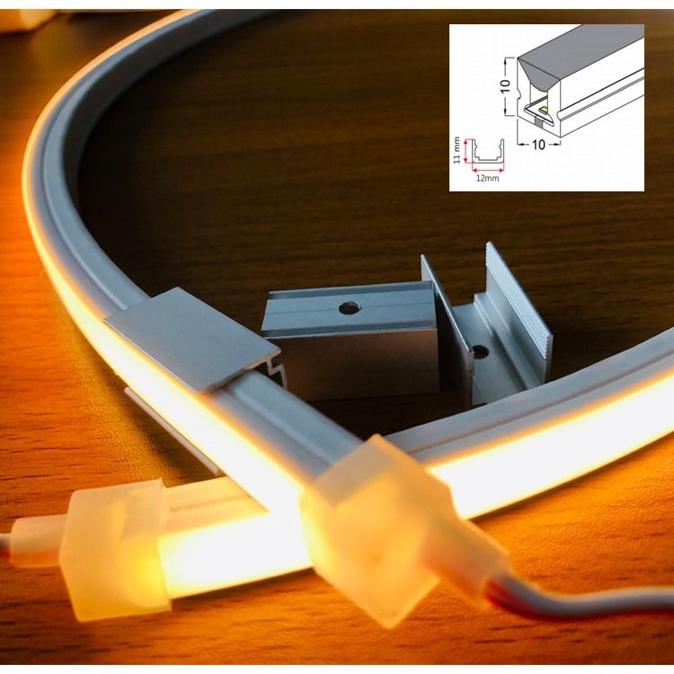 os ímãs conduzidos dos grampos das luzes de néon 24V do flexibel instalam o néon linear das luzes da tira 3000K conduzido