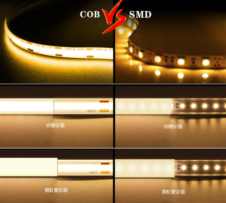 Cor esperta que muda 24V a tira 10mm 2700K-6500K impermeável do diodo emissor de luz da ESPIGA RGBW