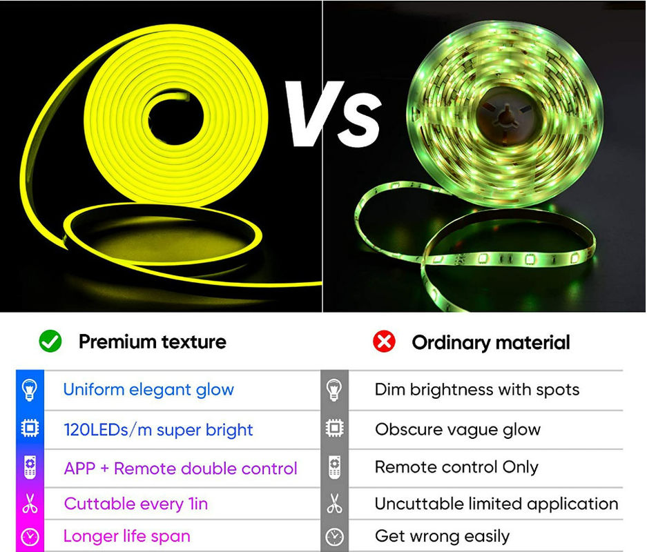a luz de tira de néon do silicone 22-24lm/Led personalizou os sinais de néon do diodo emissor de luz para a decoração interna feita sob encomenda da parede dos sinais de néon da decoração do casamento