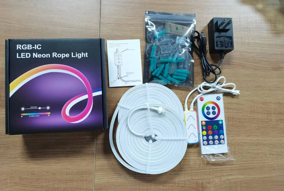 luz de tira de néon IP20/IP65/IP67/IP68 do silicone 110-120V com adaptador do conector