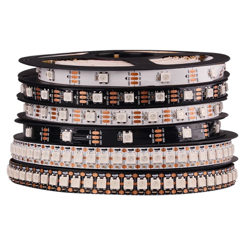 Tira endereçável individual flexível do pixel do diodo emissor de luz 300Pixels da luz de tira WS2812B do diodo emissor de luz do RGB 5050SMD 16.4FT 60Pixels/M