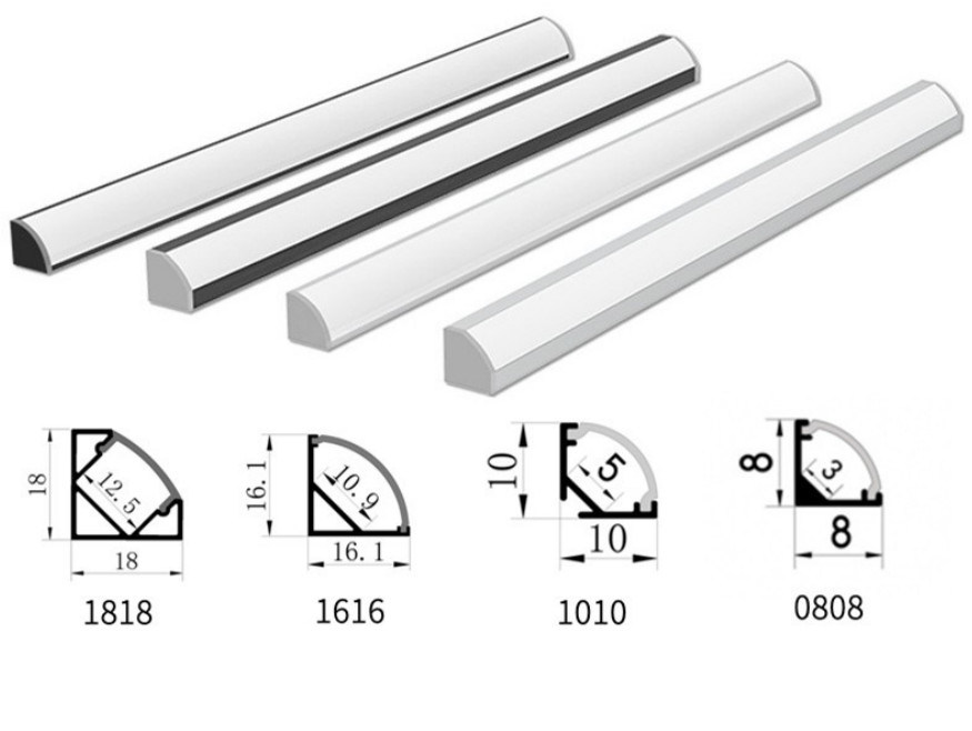 tipo luzes de 16x16mm V do diodo emissor de luz para das prateleiras inferiores da extrusão a luz de tira de alumínio duramente com magnético
