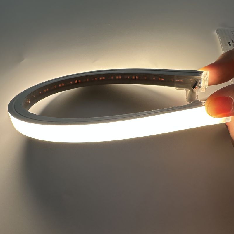 Luz de tira de néon 16.4ft/5m impermeável do silicone Cuttable & enlaçável, mudança da cor do RGB