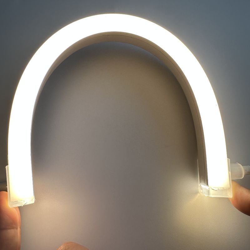 Luz de tira de néon 16.4ft/5m impermeável do silicone Cuttable & enlaçável, mudança da cor do RGB