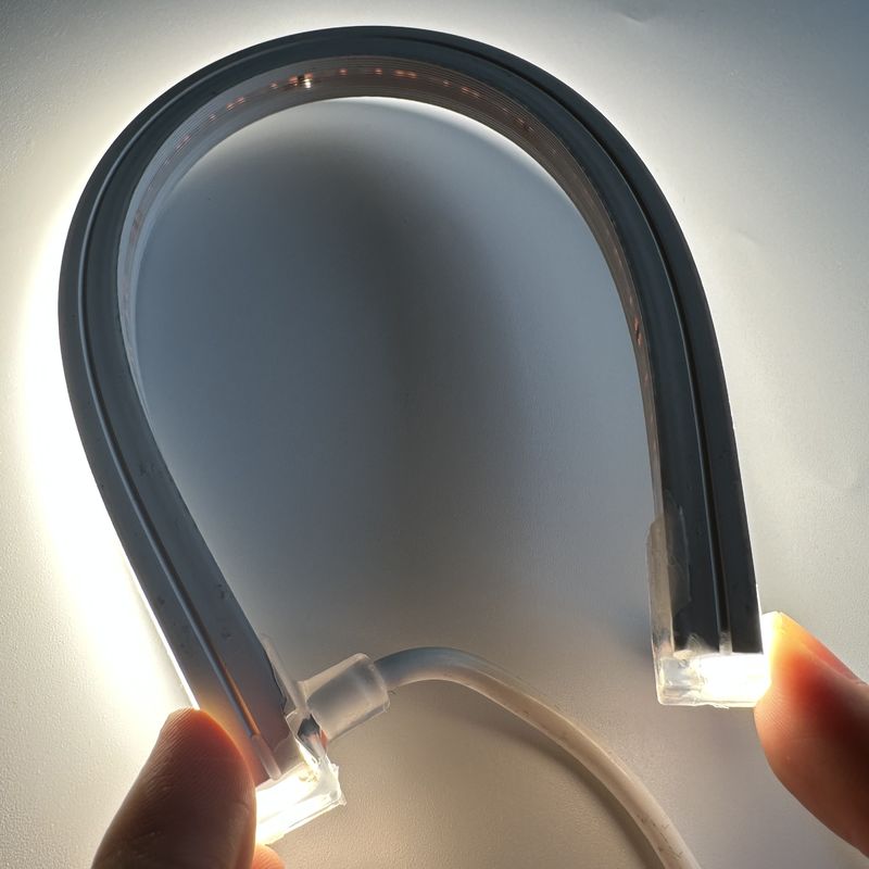 Luz de tira de néon 16.4ft/5m impermeável do silicone Cuttable & enlaçável, mudança da cor do RGB
