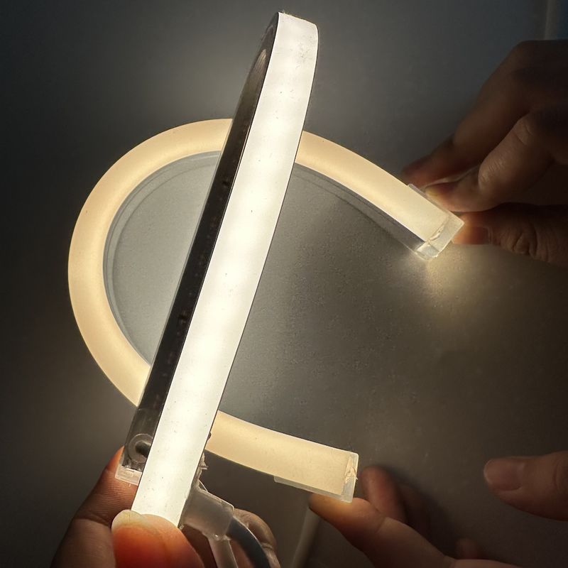 1010 1212 1616 1220 conduziram a luz material de incandescência de néon brilhante do tubo do silicone do ângulo de feixe 120°