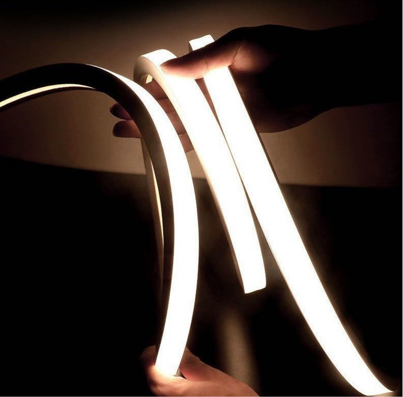 decoração de néon da casa da luz de tira IP65 do silicone do diodo emissor de luz do tamanho 12W de 120° 24V 1616 Buliding